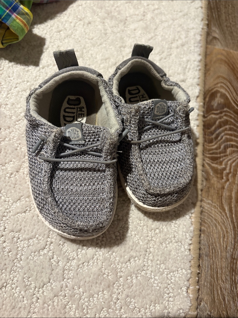 Hey Dude Kids Gray Knit Slip-On Sneakers